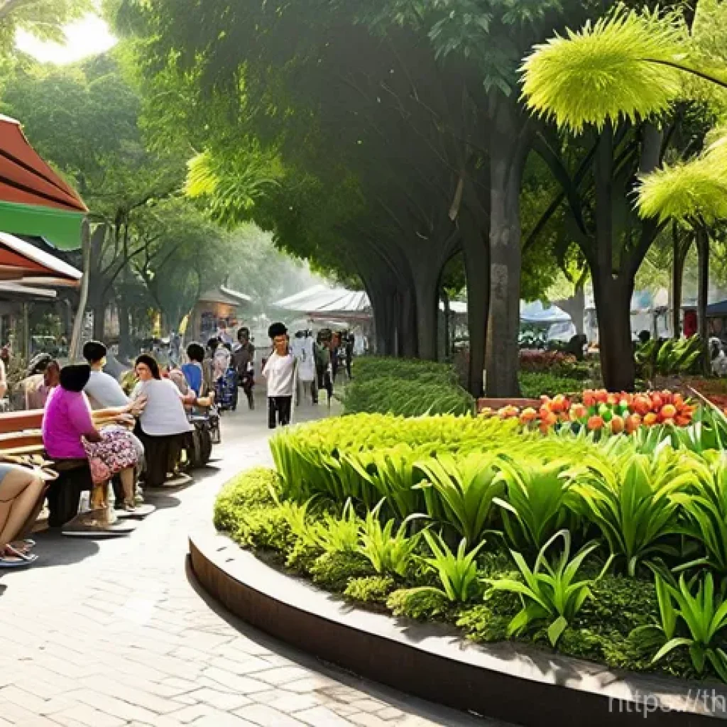 도시 녹지 공간 확보를 위한 제도적 개선 - **Prompt 1: "15-Minute Urban Oasis"**
A vibrant, sun-drenched "15-Minute Park" in a bustling Ban...
